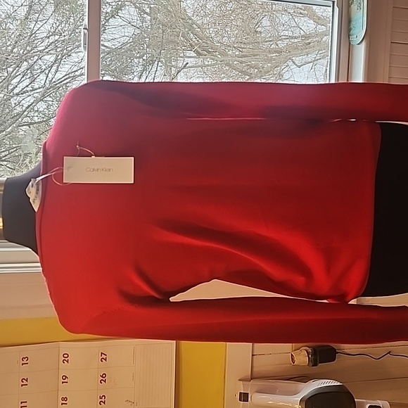 Women's Calvin Klein red tunic size medium NWT - Picture 5 of 9